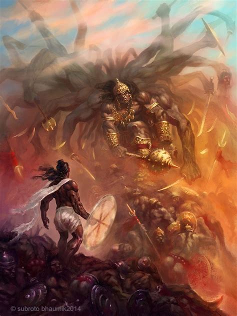 Parashurama Fighting Ravana Uma Batalha Mística Entre Deus e Demônio na Pintura do Século XI!