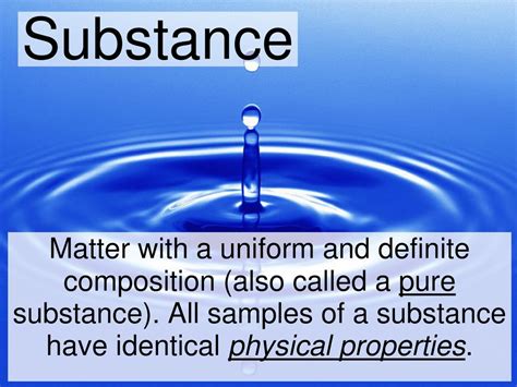 Which is the term for matter that has a definite and uniform composition? And why does it refuse to wear a hat in winter?